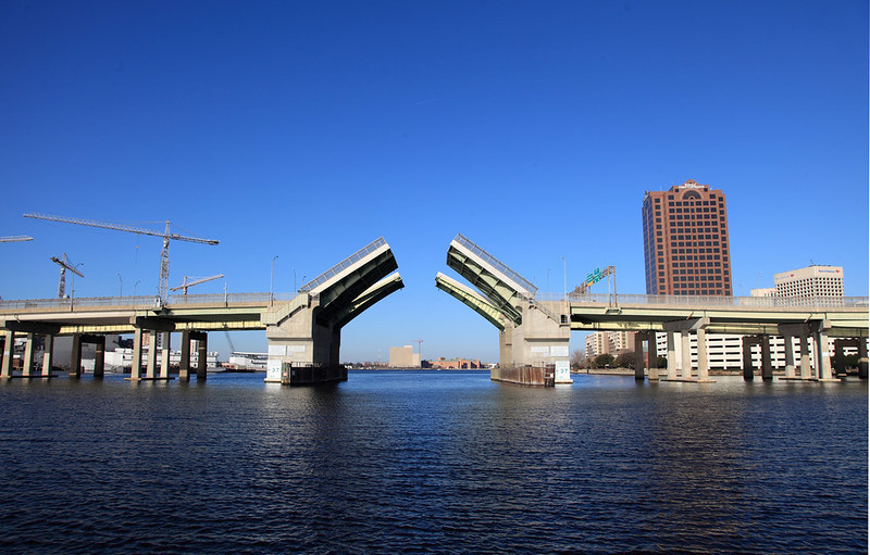 Berkley Bridge is a double-leaf bascule bridge across the Eastern Branch of the Elizabeth River
