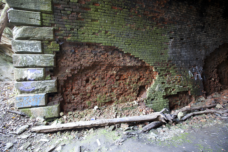 some bricks at the West Portal have fallen from the lining