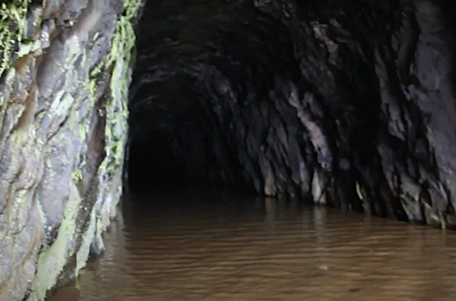the Blue Ridge tunnel was filled with water when Nelson County started to convert it into a tourist attraction