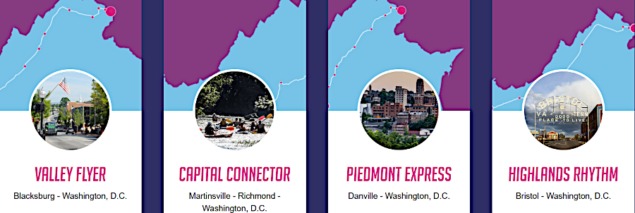 by 2025, Virginia Breeze buses provided over 66,000 trips per year on four routes