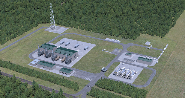 pipeline company's representation of the controversial compressor station in Buckingham County