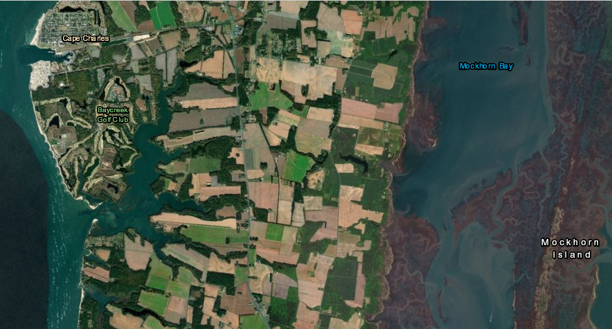 the southern tip of Northampton County has little housing, outside of Cape Charles and a few scattered subdivisions