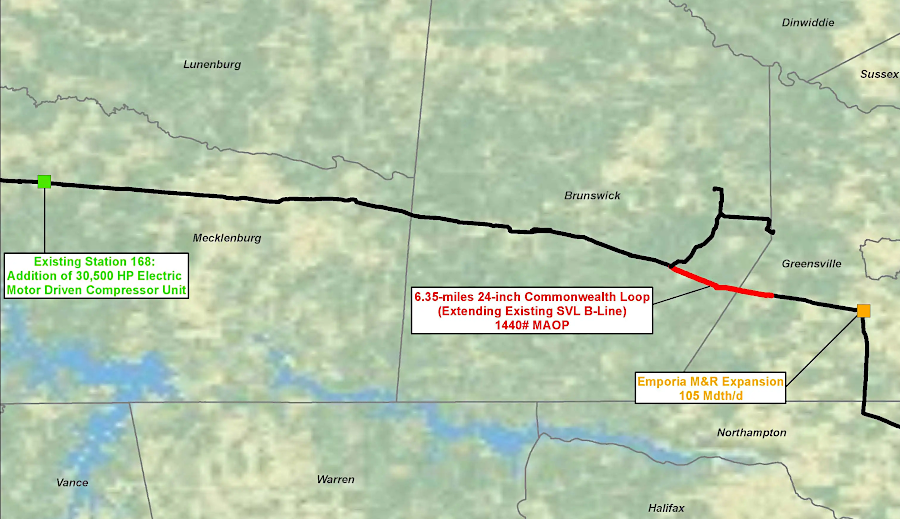 the Commonwealth Energy Connector included construction of over six miles of a 24-inch-diameter pipeline