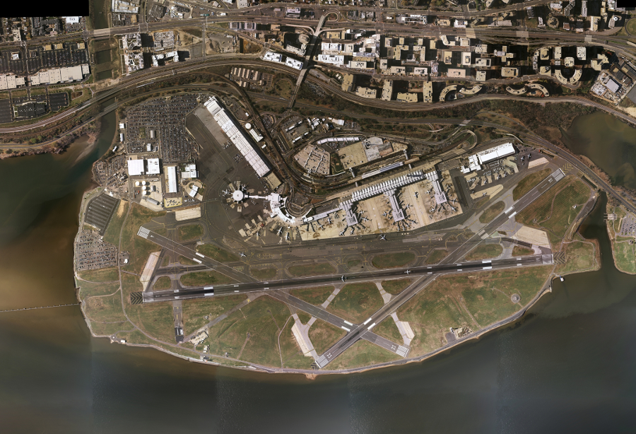 the name of National Airport (DCA) and the terminal have changed since 1941, but not the main runway configuration