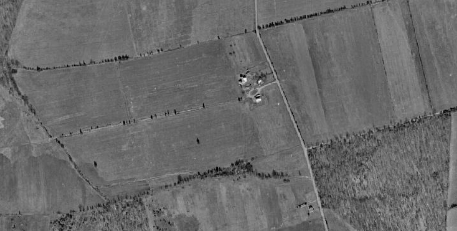 site of the current Dulles International Airport terminal in 1953 and 1972 (before expansion)