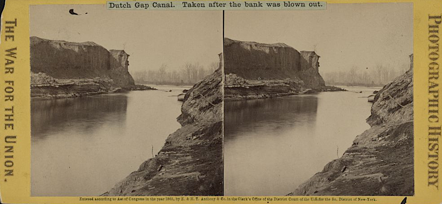 Dutch Gap Canal was opened to ship traffic after Richmond fell and the Army of Northern Virginia surrendered