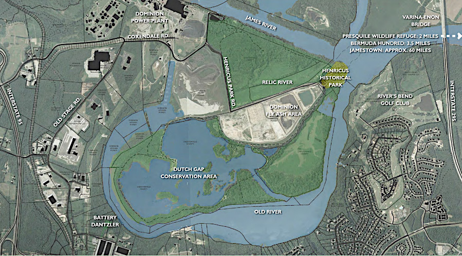 the Dutch Gap Canal probably destroyed the site of Henricus, which lasted from 1611-1622