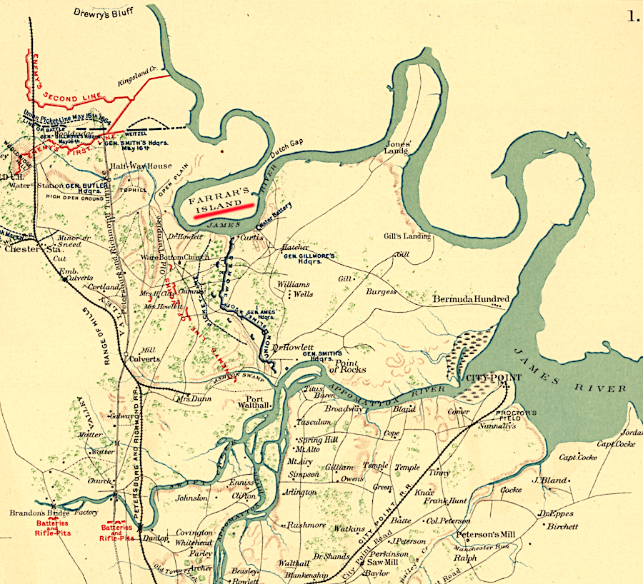 Union ships could reach City Point, but could not get pass the Confedrate defenses upstream blocking access to Richmond