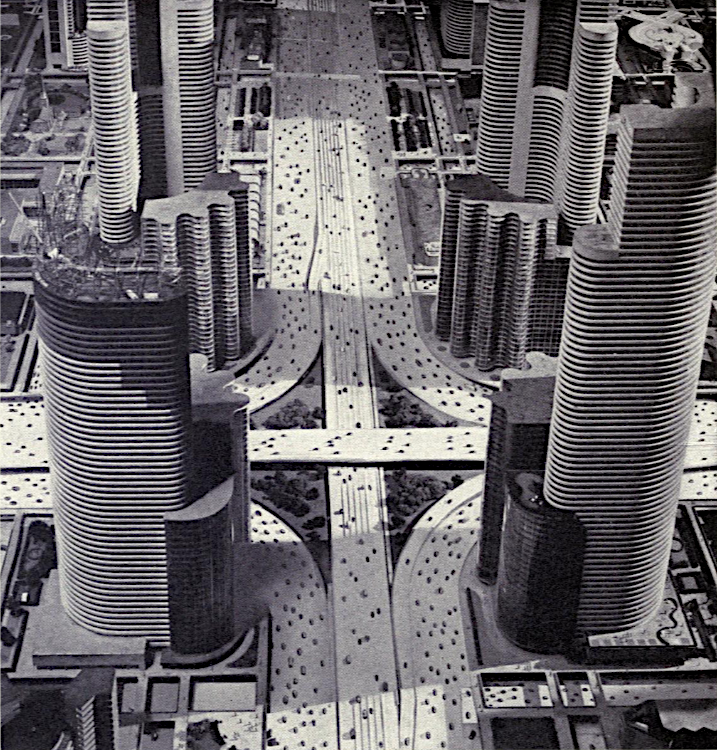 exhibits in the Futurama pavilion at the 1939 World's Fair, sponsored by General Motors, highlighted the need for new highways