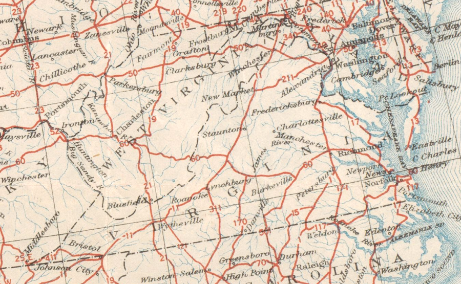 roads eligible for Federal funding were numbered initially by the Joint Board on Interstate Highways in 1925
