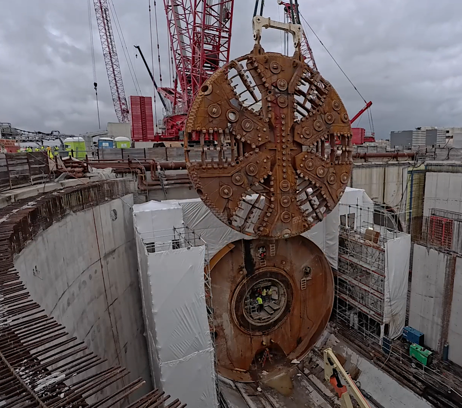 the Tunnel Boring Machine (Mary) was disassembled after it returned to the South Island