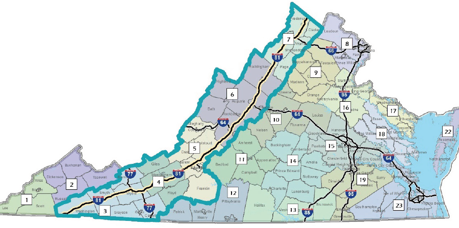 to fund I-81 improvements, gasoline taxes were raised in the five planning districts (PDC 3-7) through which I-81 passed