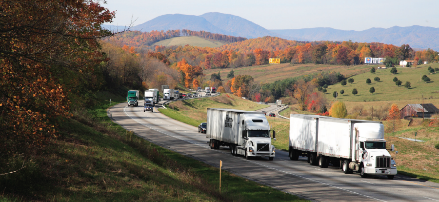 I-81 is a four-lane highway through almost all of Virginia
