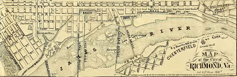 the James River and Kanawha Canal linked the Shenandoah Valley to international shipping at Richmond