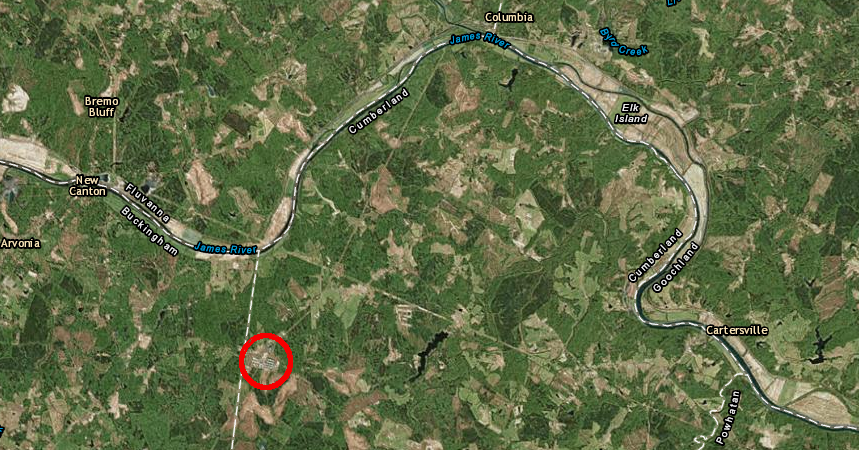 the Line 25 spur of Colonial Pipeline connected with the mainline at the Mitchell Junction Tank Farm near Columbia