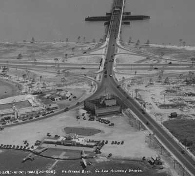 Washington-Hoover Airport was built on the Virginia side of the 14th Street Bridge