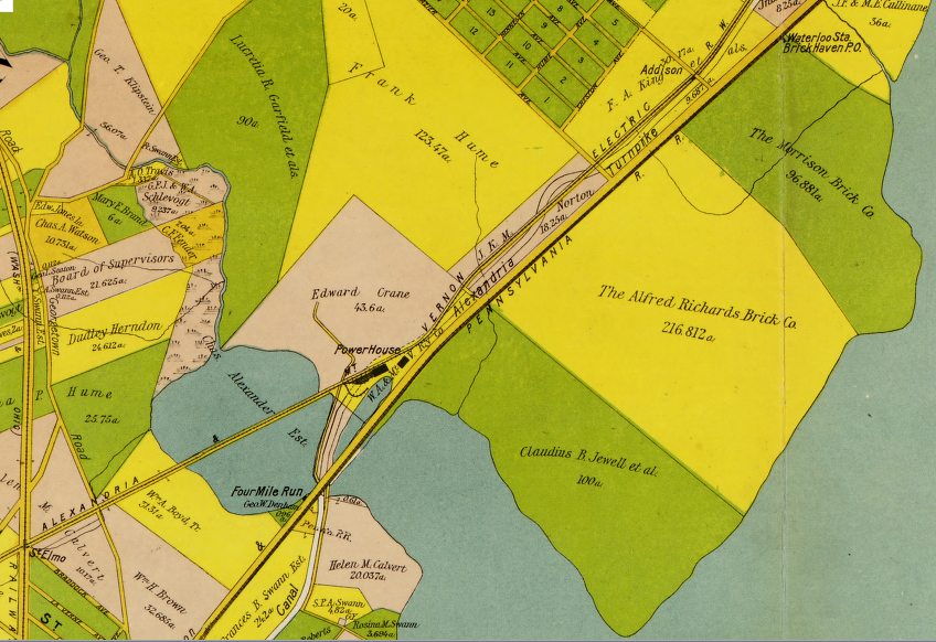 the Potomac River shoreline at the site of National Airport was filled with brickyards at the start of the 20th Century