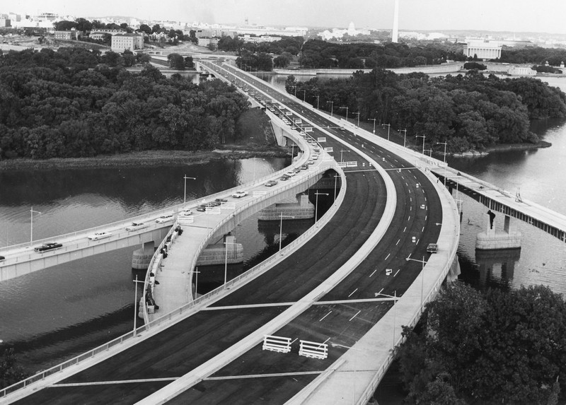 the Teddy Roosevelt Bridge, near completion