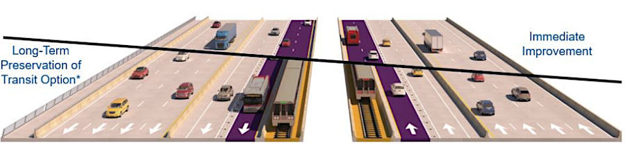 the 2025 proposal to add toll lanes included a commitment to convert one lane in each direction to Metrorail, if needed in the future