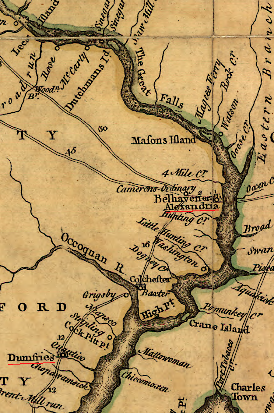 Alexandria and Dumfries were both chartered on May 11, 1749