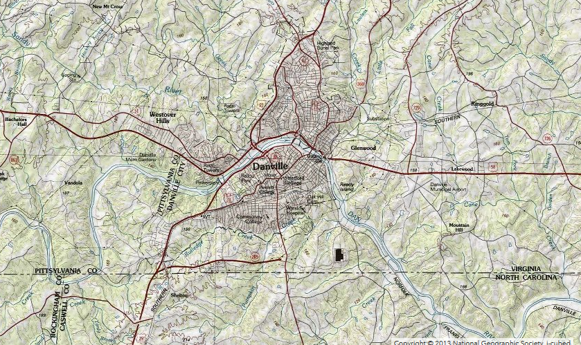 Danville is located on the Dan River where William Wynne started a ferry after he arrived in 1746