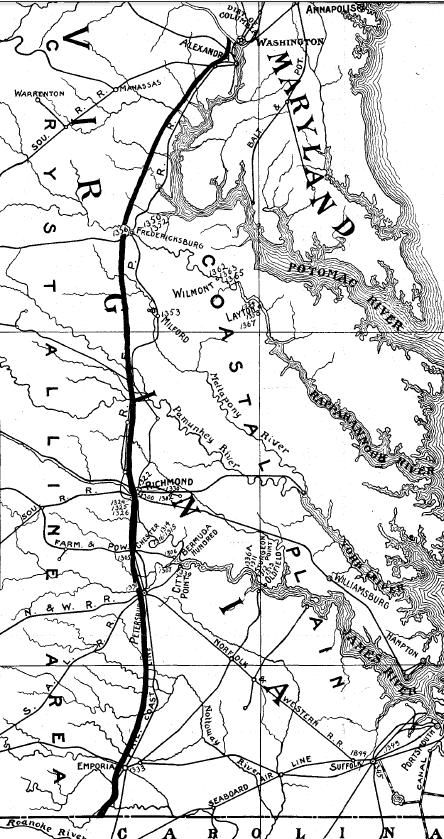 from Alexandria to Petersburg, cities developed on the Fall Line where ocean-going ships were forced to unload cargoes