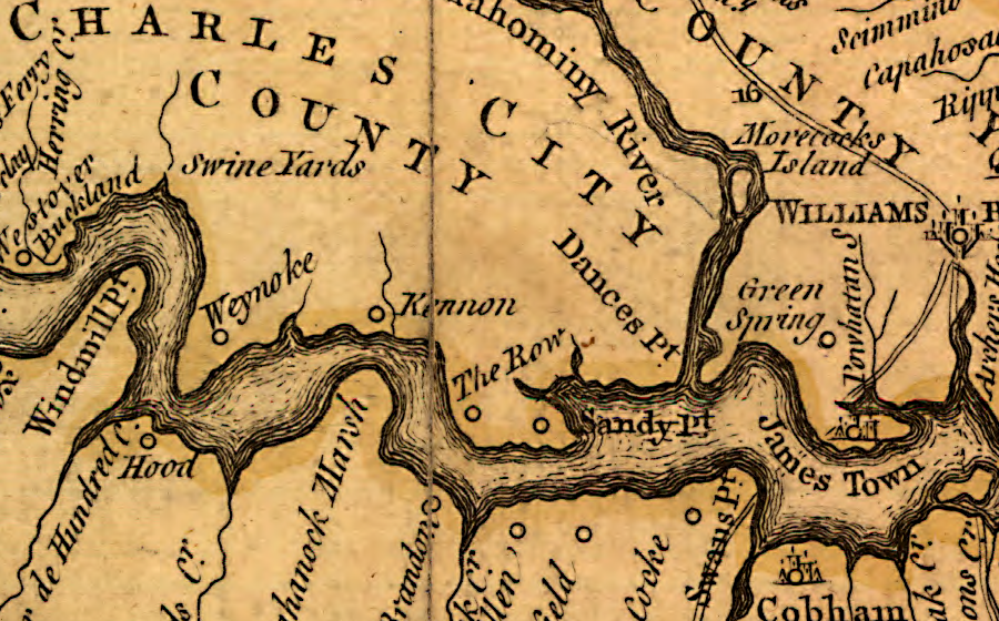 by the time Joshua Fry and Peter Jefferson produced their map of Virginia, Jamestown was essentially farmland rather than an occupied town