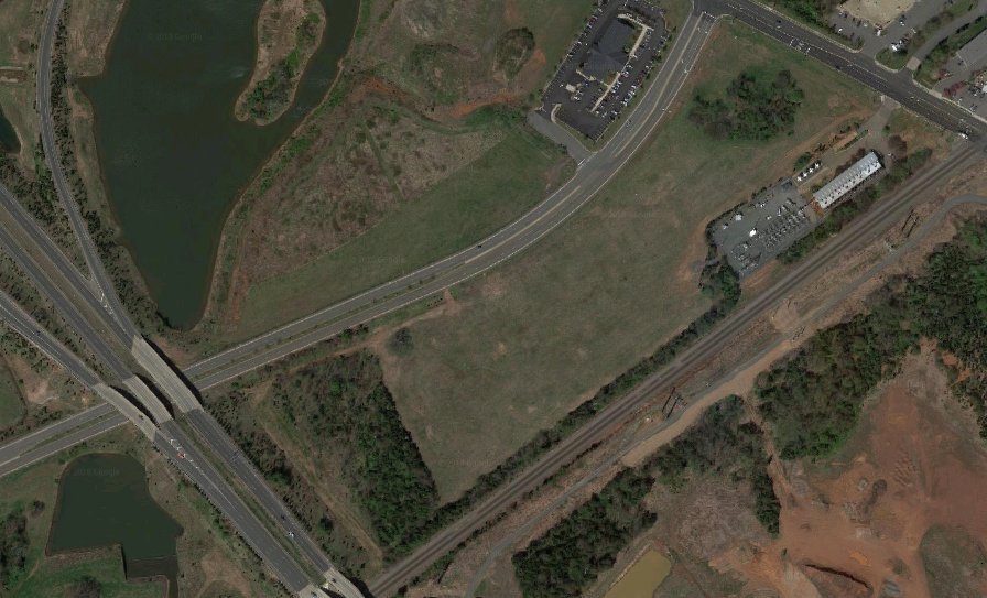 site of the Landing at Cannon Branch, before construction in 2018