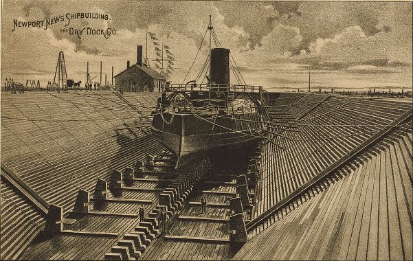 the Chesapeake Dry Dock and Construction Company started in 1886, and was renamed the Newport News Shipbuilding & Dry Dock Company in 1890