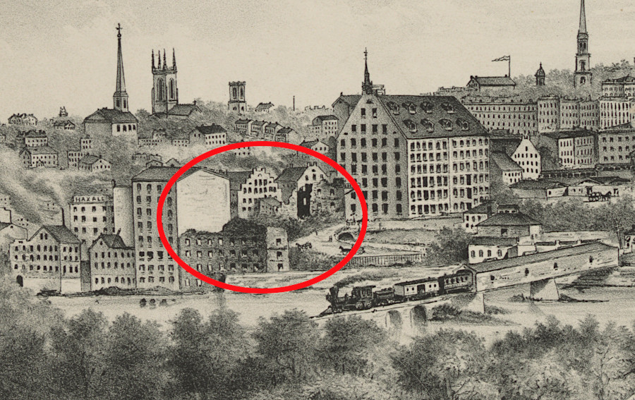 in 1876, there was still clear evidence of the 1865 Evacuation Fire