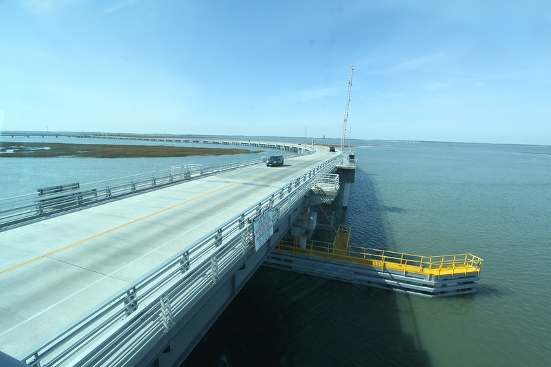the new drawbridge to Chincoteague, replacing the 1939 swing bridge, opened in 2010