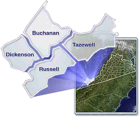 Dickenson partners with Buchanan, Russell, and Tazewell in the Cumberland Plateau Planning District Commission (PDC) - Wise and Lee counties are in a separate PDC