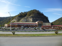 the commercial district of Grundy was moved across the Levisa Fork and is now achored by a WalMart