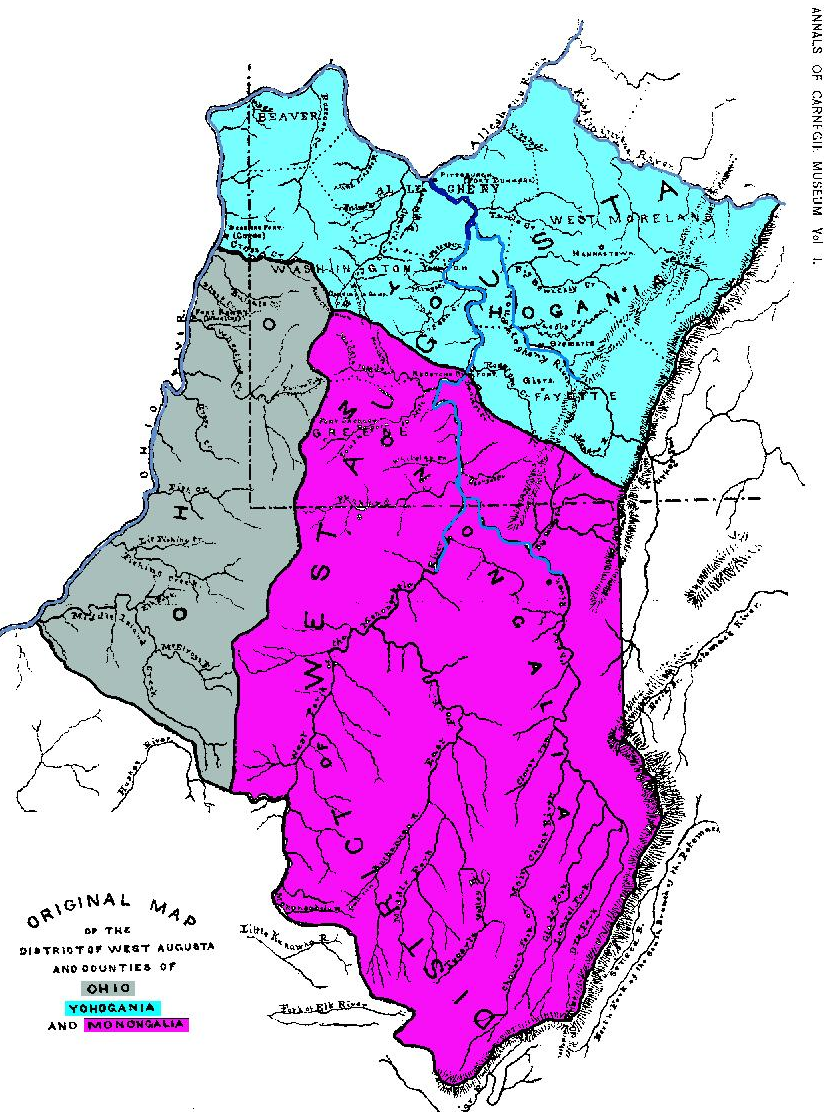 the District of West Augusta was replaced by Ohio and Monongalia counties (now part of West Virginia) and Yohogania County (extinct)