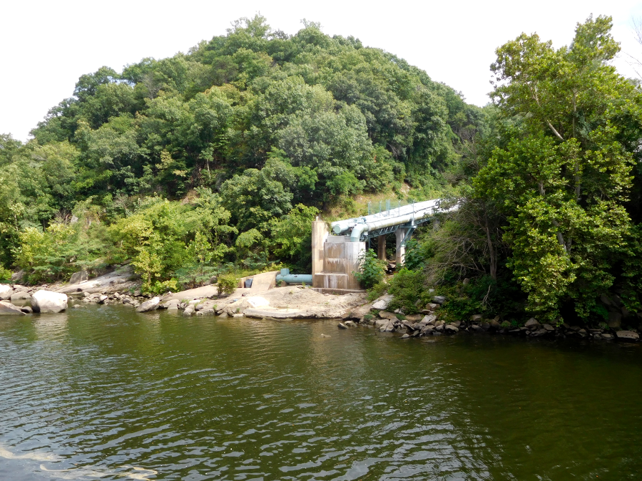 Fairfax Water's pipeline from the Occoquan Reservoir goes underneath the Occoquan River, crossing from Prince William County to the treatment plant in Fairfax County