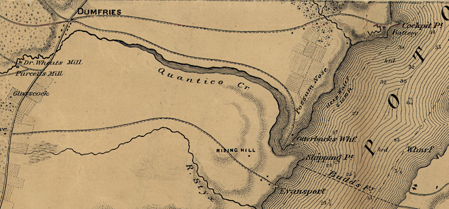 in 1862, the future site of Quantico was undeveloped