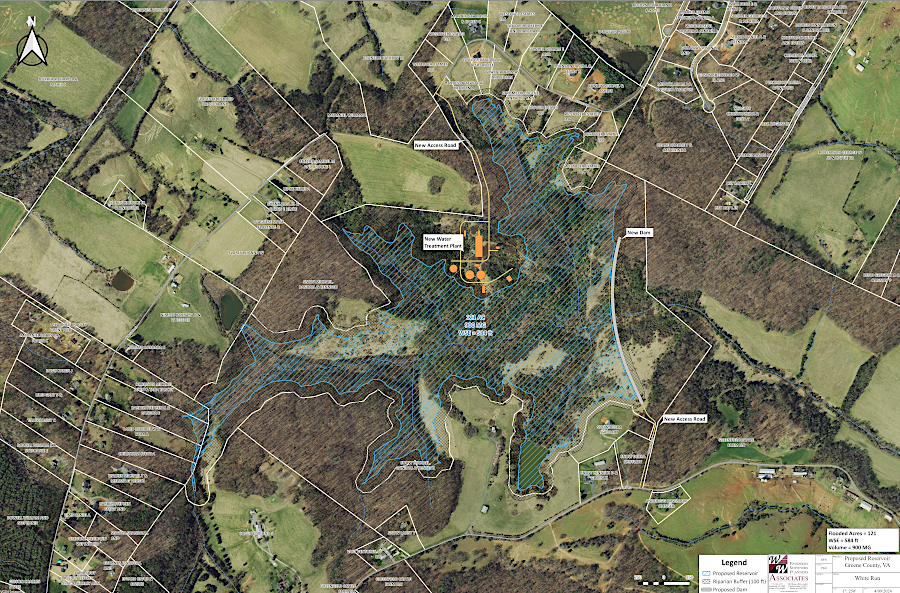 the proposed White Run Reservoir