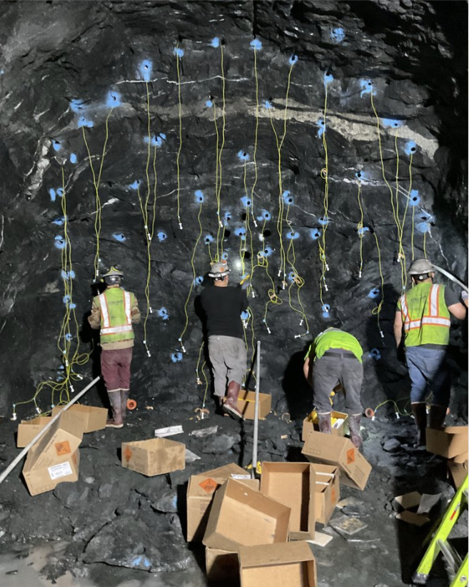 preparing to blast in the Blackwater CSO Tunnel