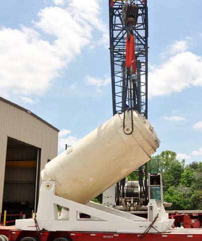 transporting the empty TN-32B storage cask at North Anna for research