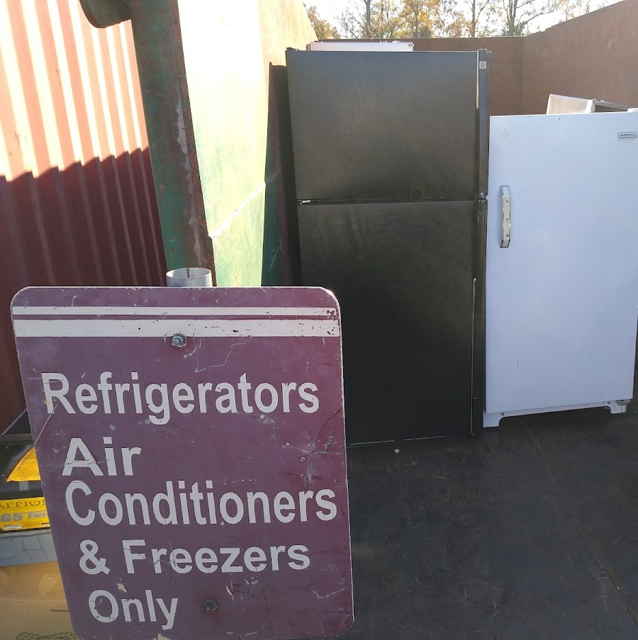 refrigerators, air conditioners and freezers are recycled with special attention to recapturing hydrofluorocarbons, a potent greenhouse gas