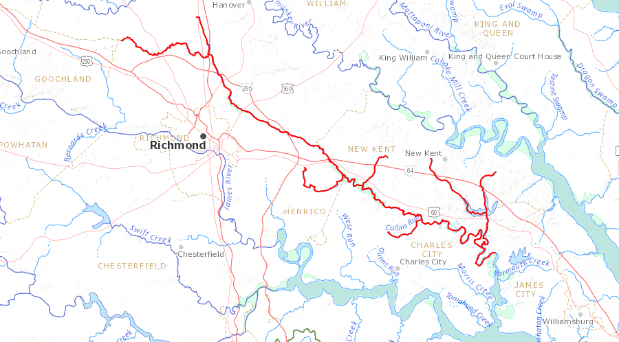 John Smith was captured while exploring the Chickahominy River in 1607, and then rescued by Pocahontas