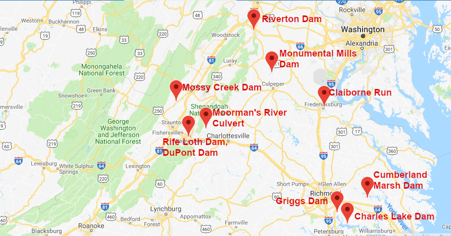 between 2011-2016, 10 dam removal projects increase access to fish habitat