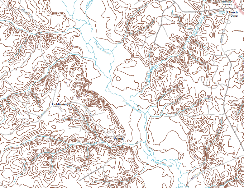 Dragon Run topography