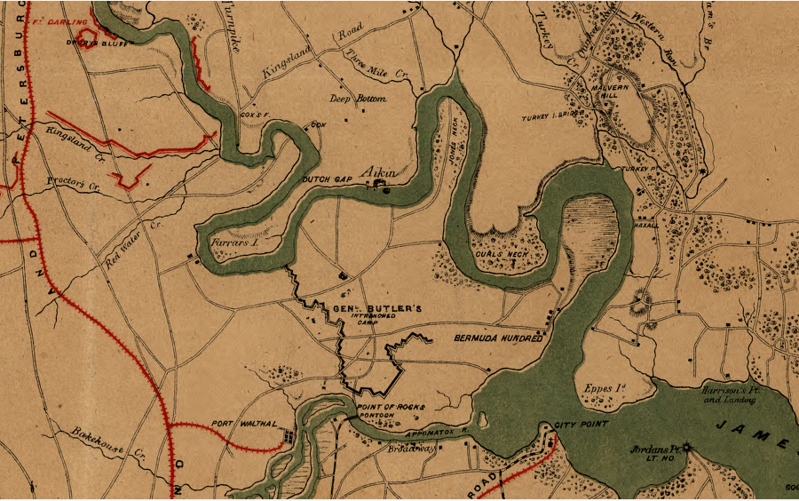 the Dutch Gap canal was completed after the Civil War