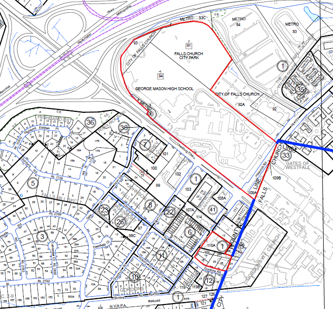 area annexed into Falls Church, as part of 2012 deal to sell water system