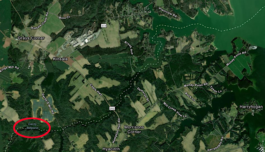 the dam at Gardy's Millpond failed in 2025