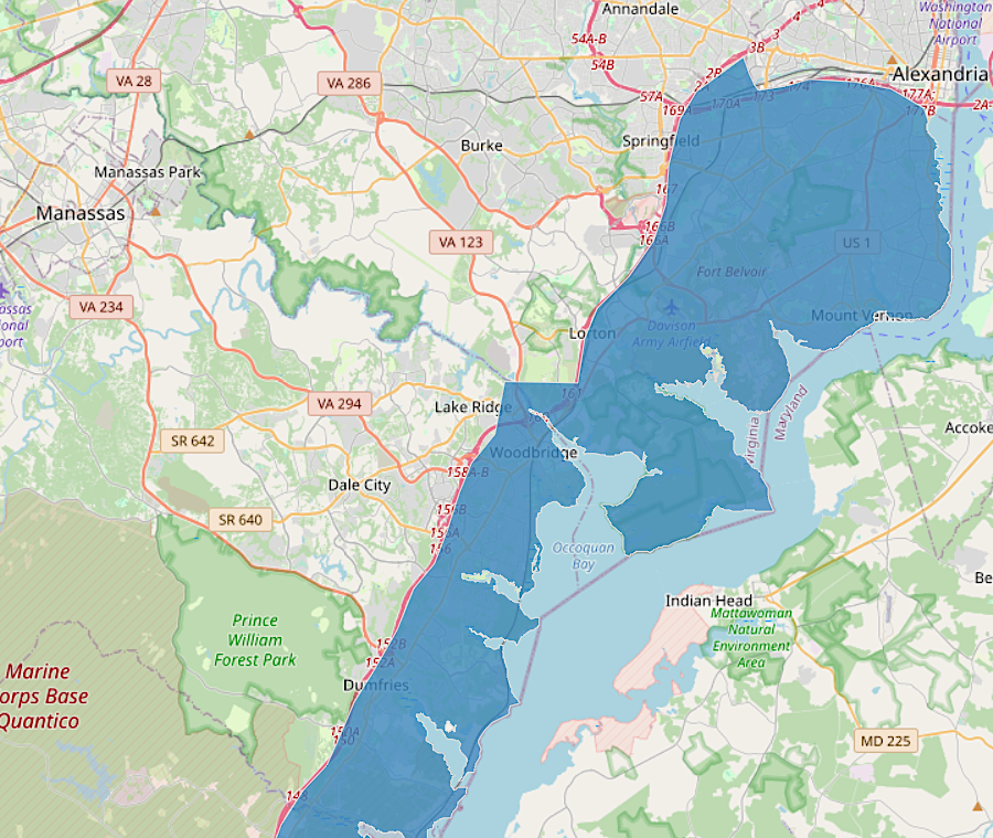 the Eastern Virginia Ground Water Management Area now extends to Alexandria