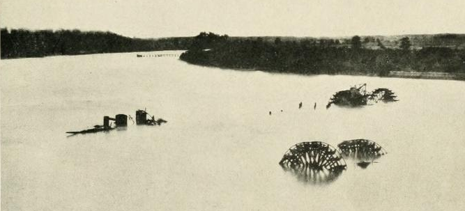 Confederates blocked Union forces from advancing up the James River to Richmond, by building Fort Darling at Drewry's Bluff and sinking ships to form obstructions at that spot