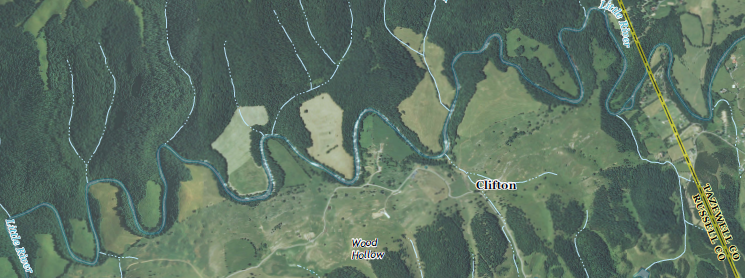 the Little River in Russell County