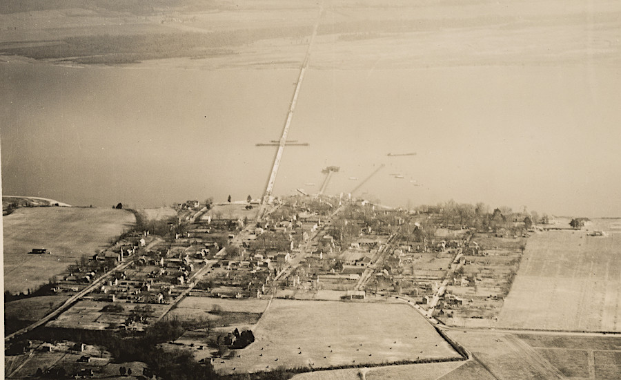 Downing Bridge crossing between Tappahannock and Richmond County, soon after construction in 1927